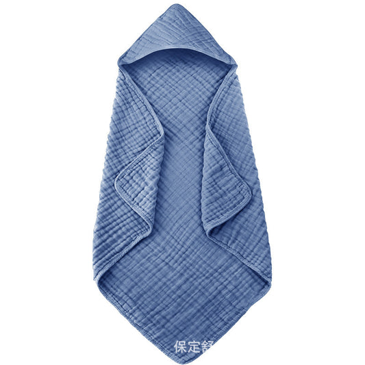 Hooded Muslin Cotton Baby Bath Towel 90x90cm | Green Baba