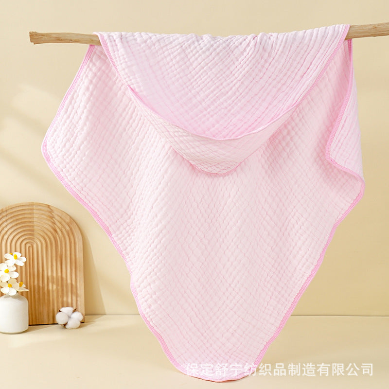Hooded Muslin Cotton Baby Bath Towel 90x90cm | Green Baba