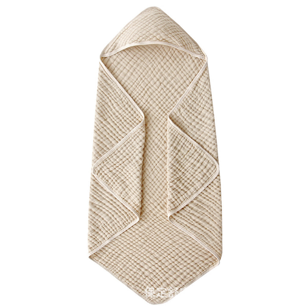 Hooded Muslin Cotton Baby Bath Towel 90x90cm | Green Baba