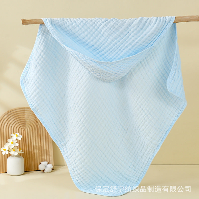Hooded Muslin Cotton Baby Bath Towel 90x90cm | Green Baba